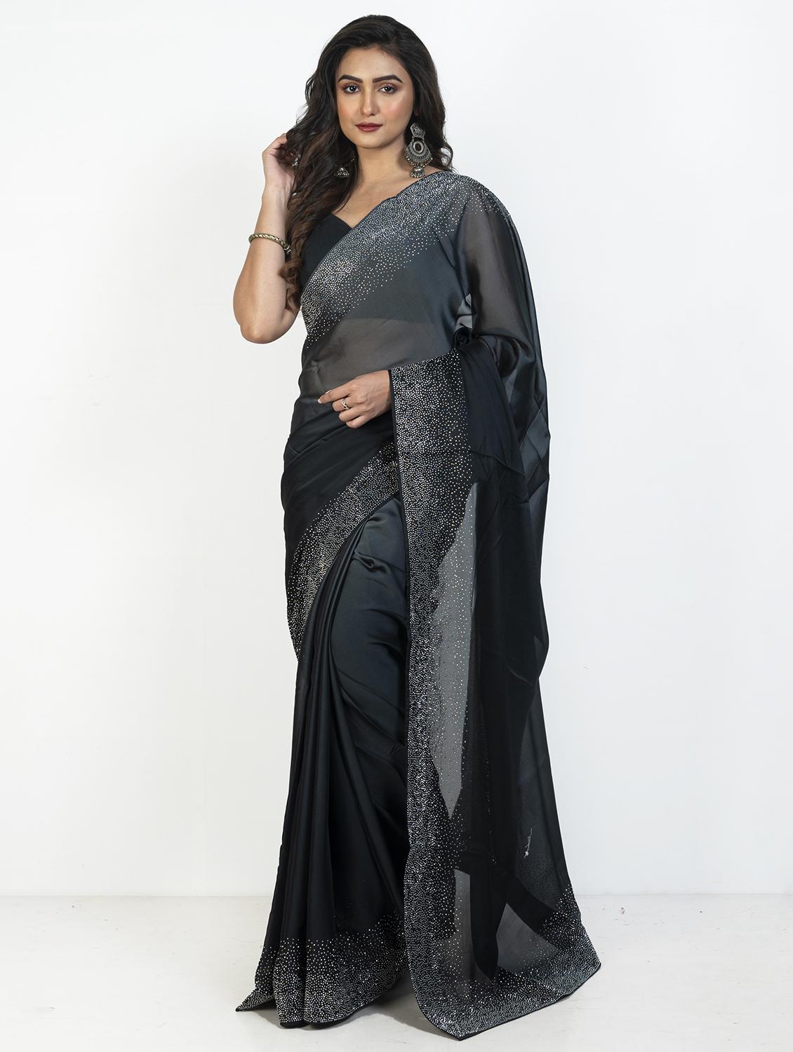 women ombre embellished saree with blouse - 21905655 - Zoom Image - 0