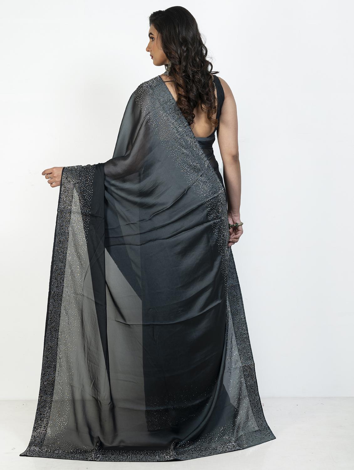 women ombre embellished saree with blouse - 21905655 - Standard Image - 1