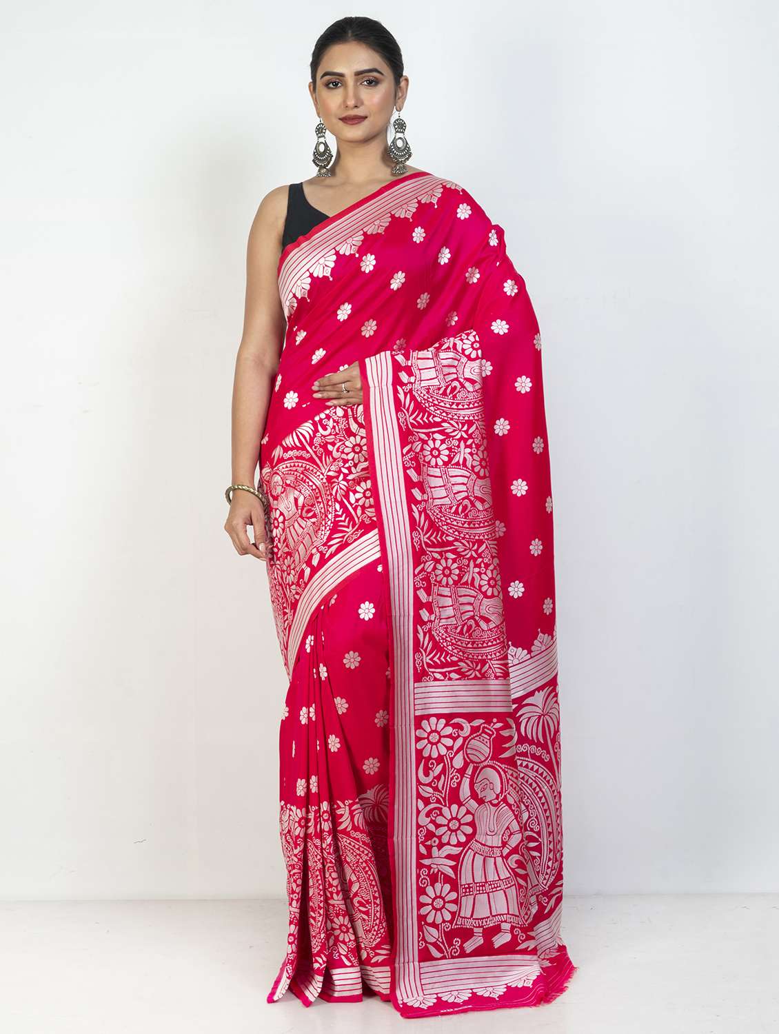 women self design banarasi saree with blouse - 21905699 - Zoom Image - 0