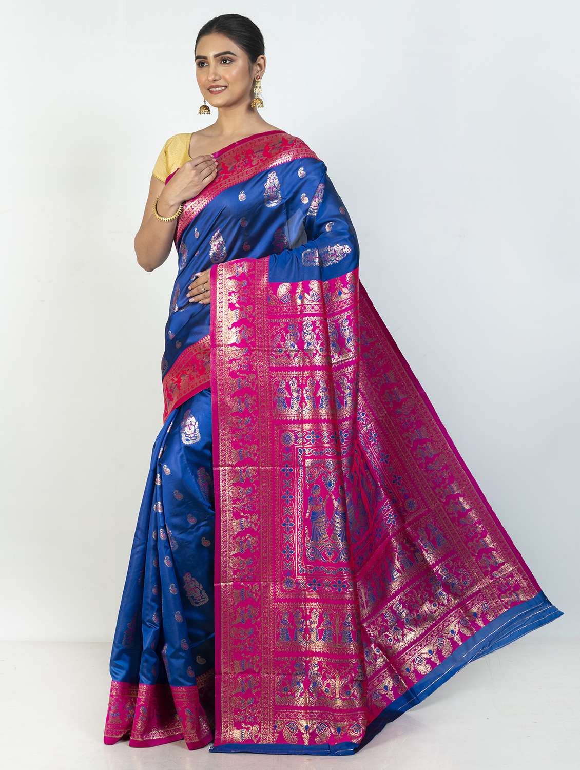 women self design bordered saree with blouse - 21905722 -  Standard Image - 1