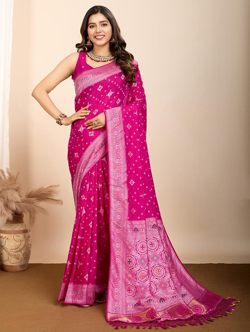 women self design banarasi saree with blouse - 21905800 - Zoom Image - 0