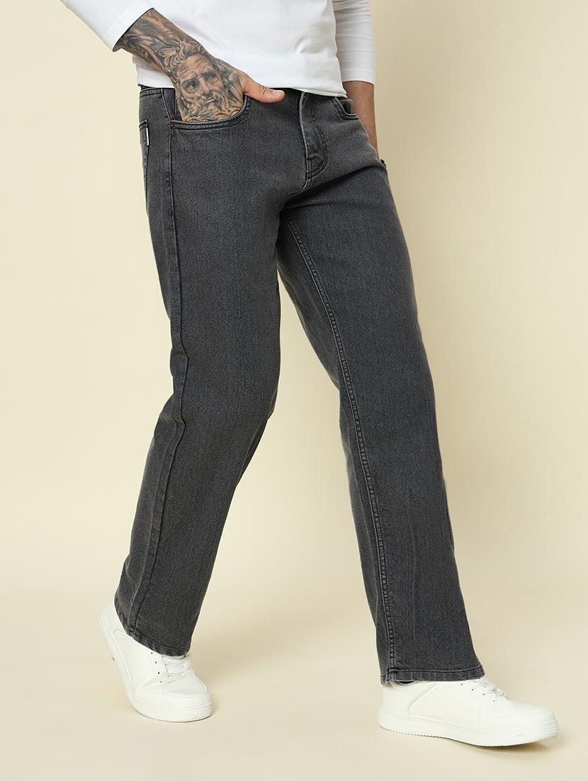 men solid mid rise straight fit jean - 21905879 -  Standard Image - 1