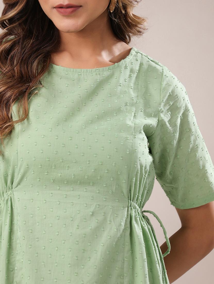 women neo mint self design kurta pant set - 21906148 - Standard Image - 4