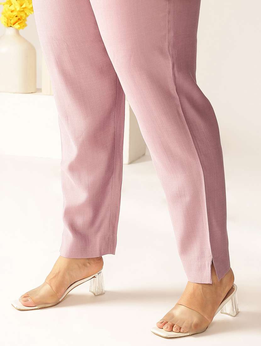 women plus size lavender kurta pant set - 21906151 - Standard Image - 4