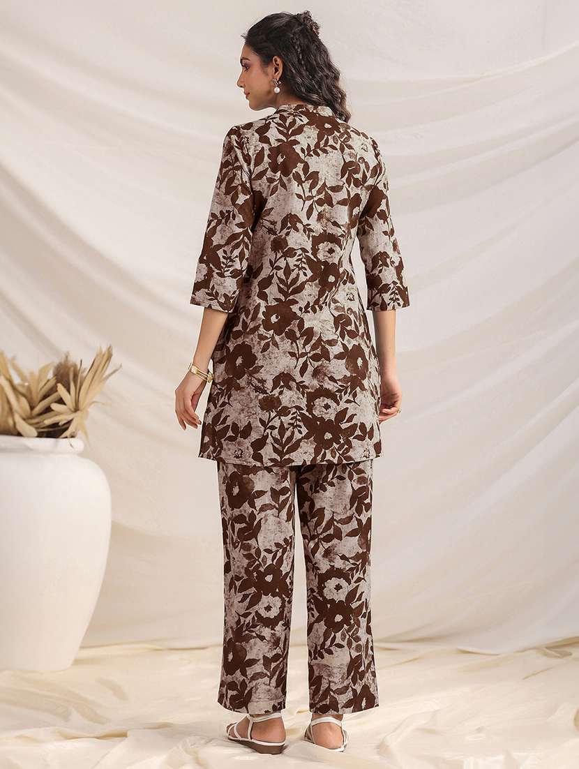 Women Three Quarter Sleeve Ethnic Co Ord Set