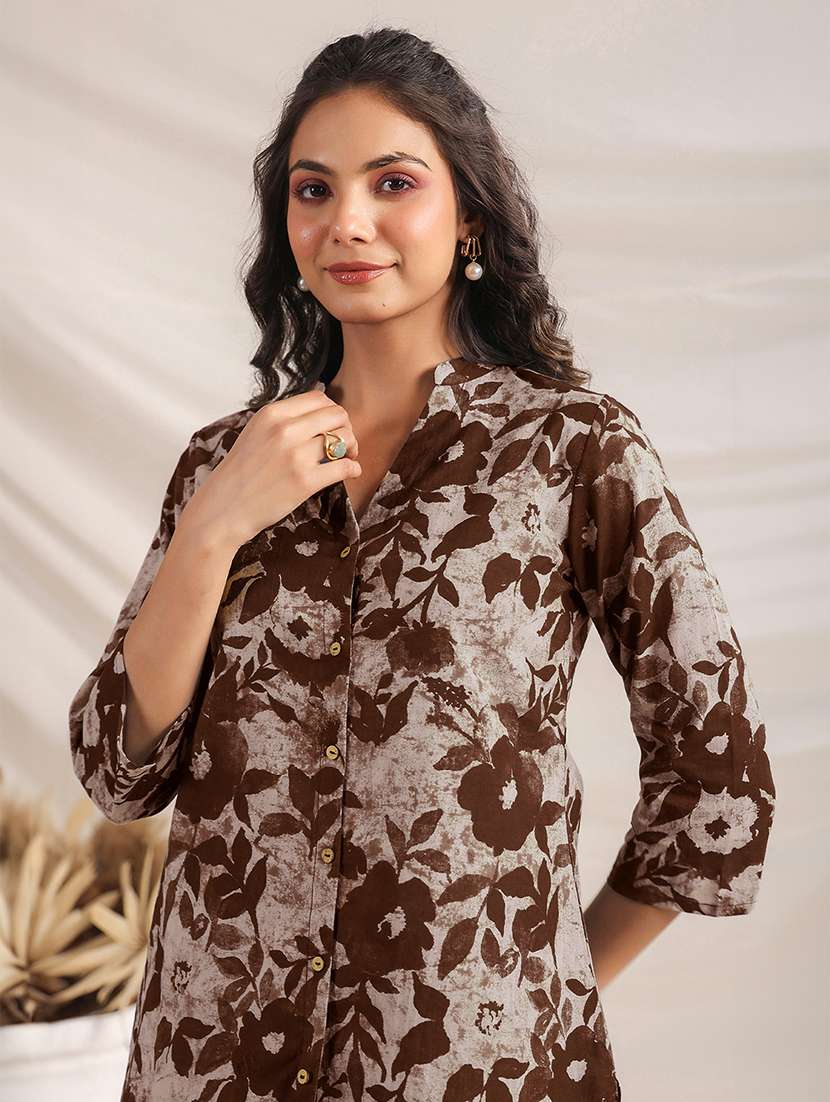 Women Three Quarter Sleeve Ethnic Co Ord Set