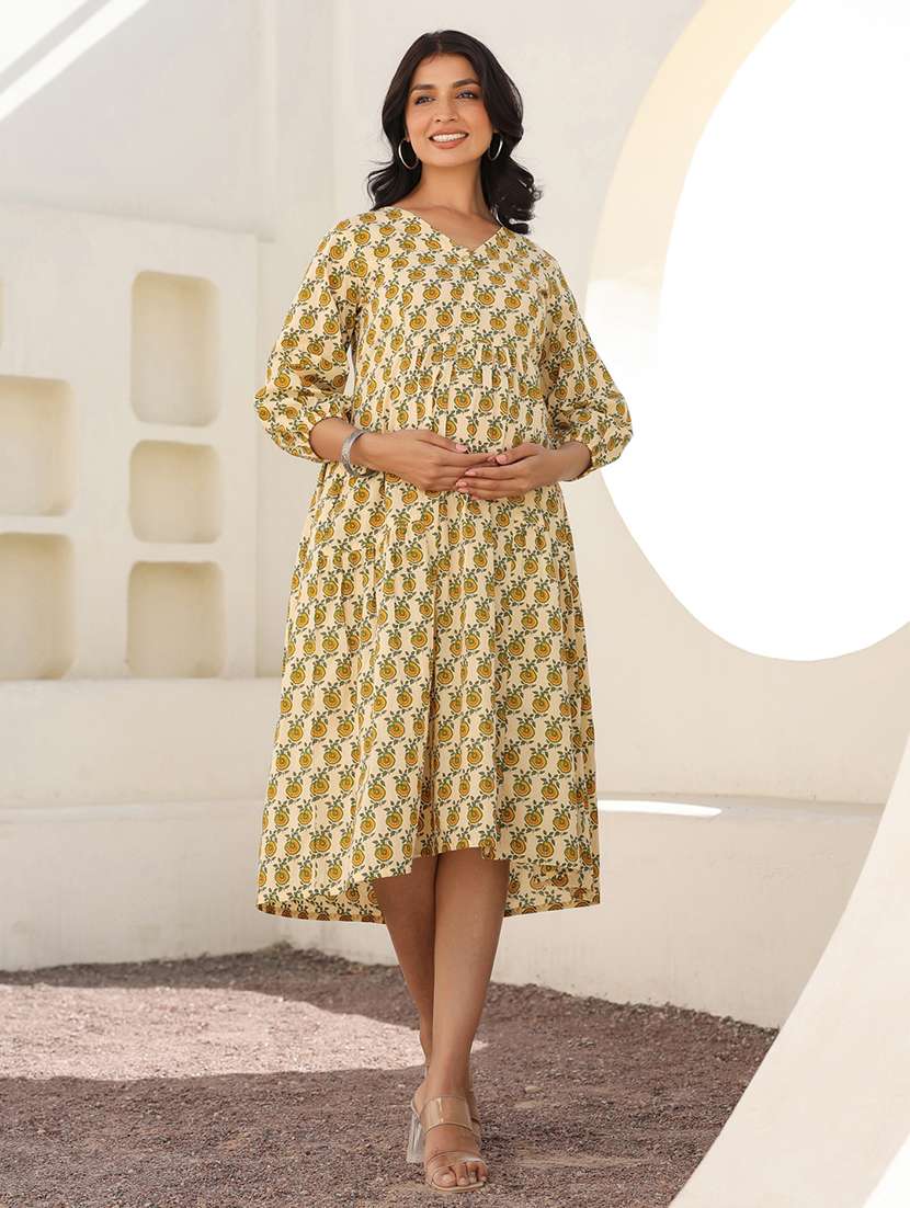 women floral printed maternity wear dress - 21906325 -  Standard Image - 1