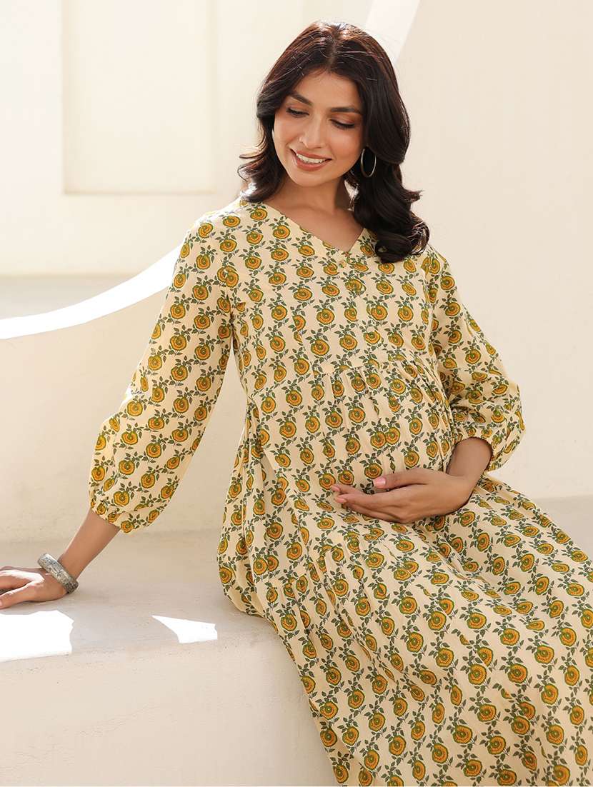 women floral printed maternity wear dress - 21906325 -  Standard Image - 4