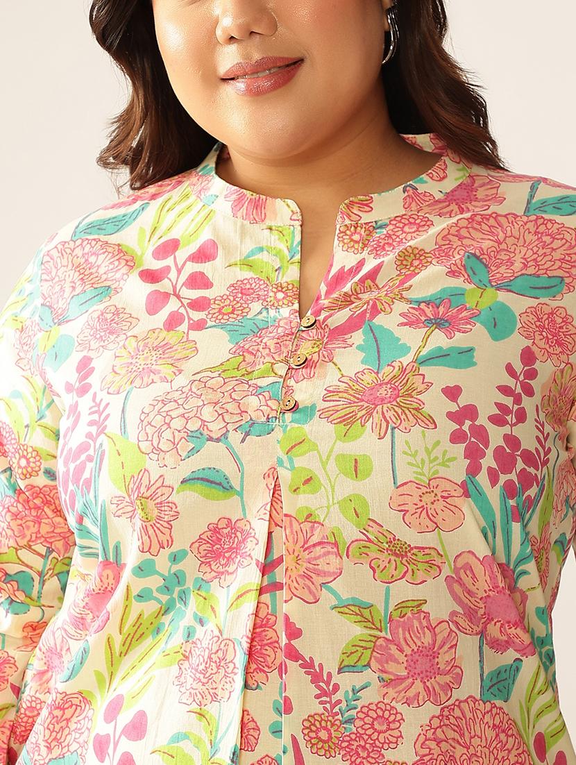 women plus size three quarter sleeve tunic - 21906339 - Standard Image - 4