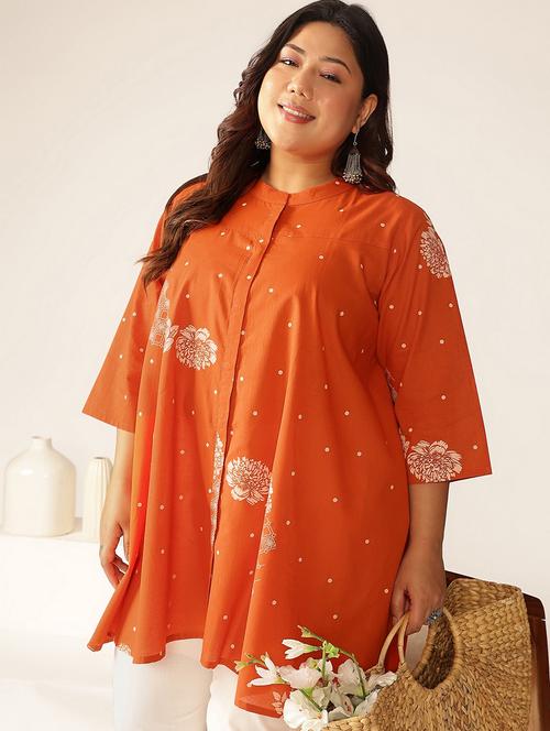 women plus size three quarter sleeve tunic - 21906340 - Standard Image - 0