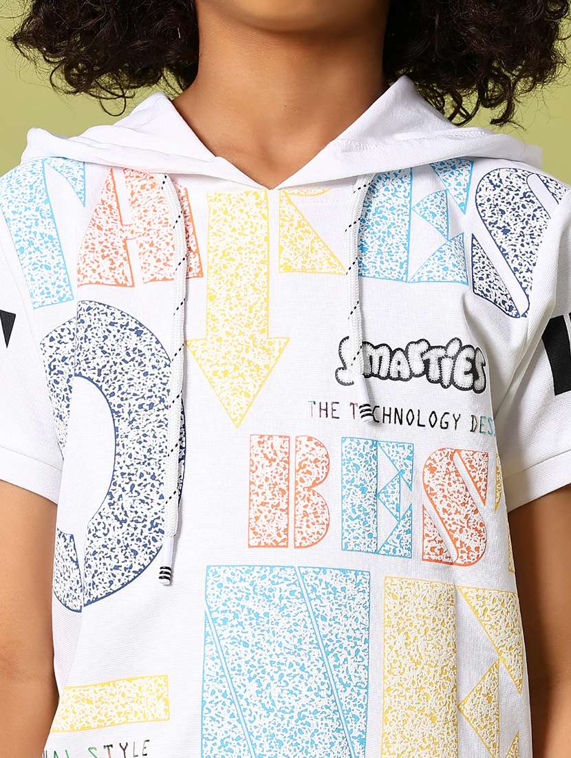 boys printed short sleeve hooded t-shirt - 21906415 - Standard Image - 4