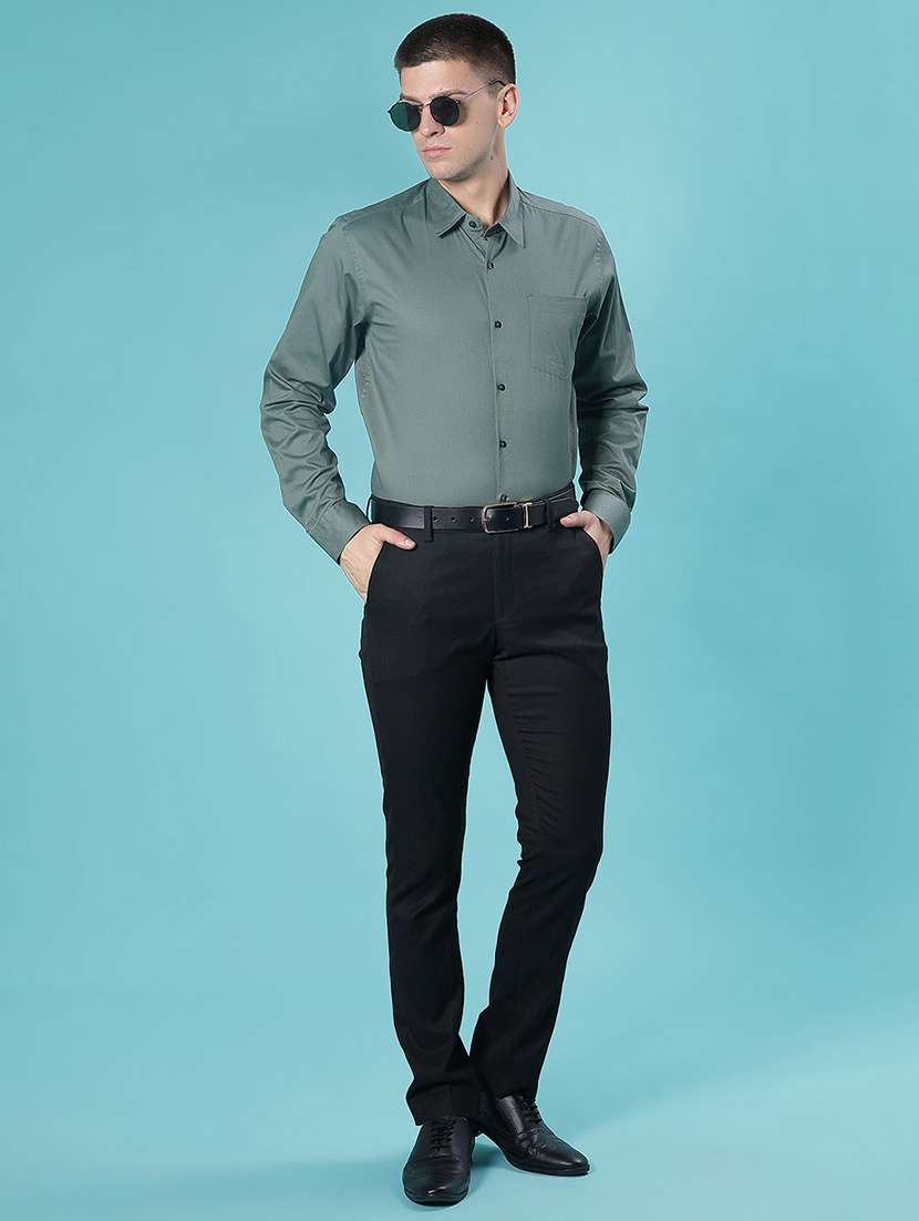 men solid long sleeve collared shirt - 21906421 -  Standard Image - 4
