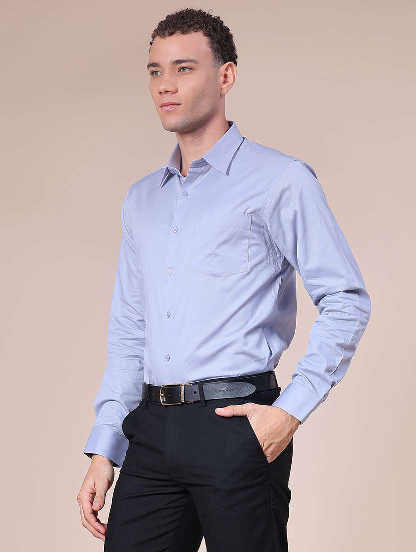 men solid long sleeve collared shirt - 21906422 -  Standard Image - 1