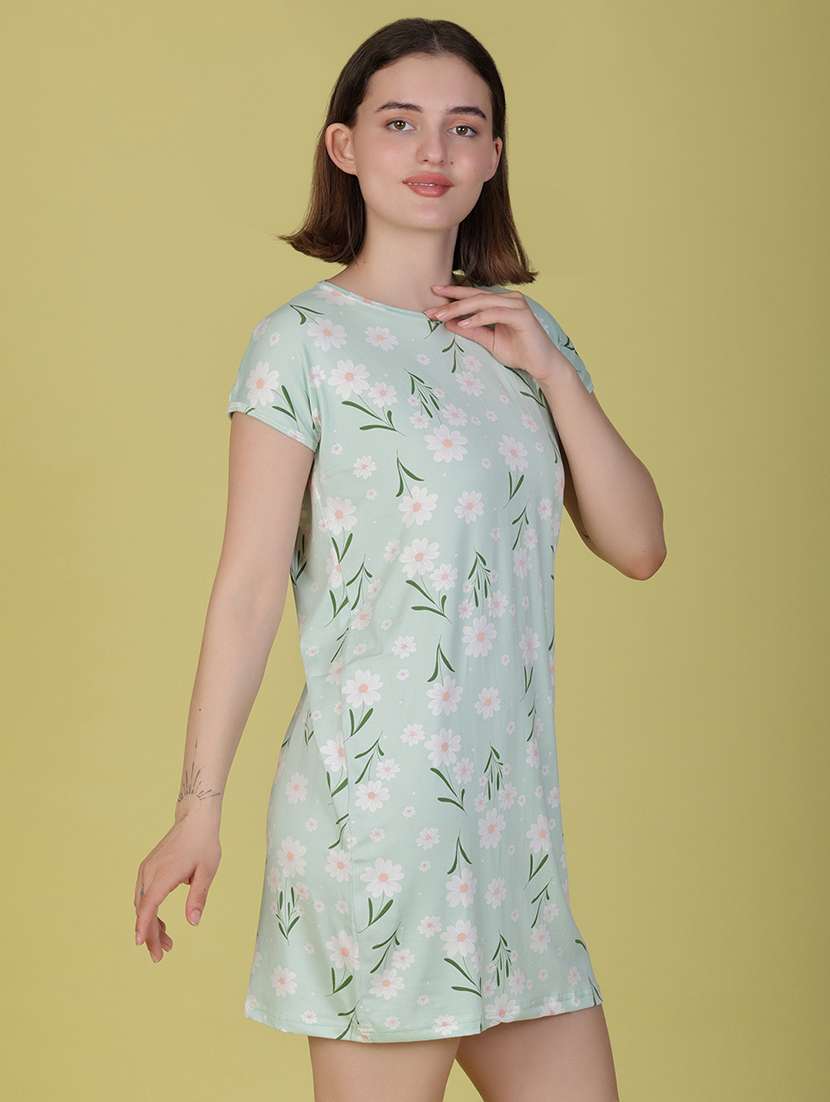 women printed short sleeve sleepshirt - 21906427 -  Standard Image - 1