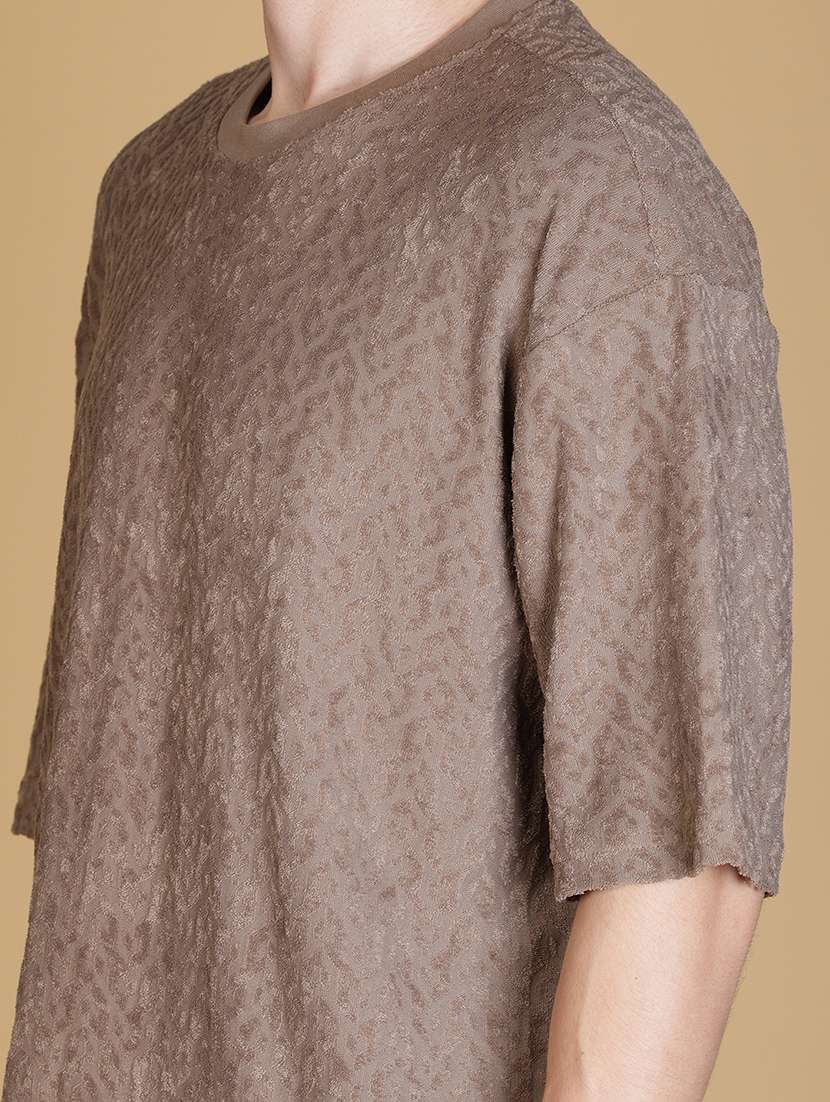 men self design short sleeve oversized t-shirt - 21906612 -  Standard Image - 4