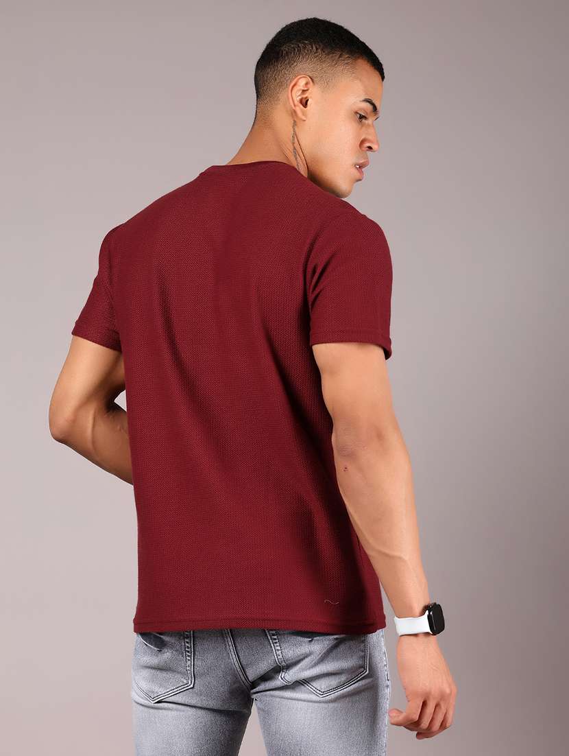 men solid short sleeve print t-shirt - 21906682 - Standard Image - 1