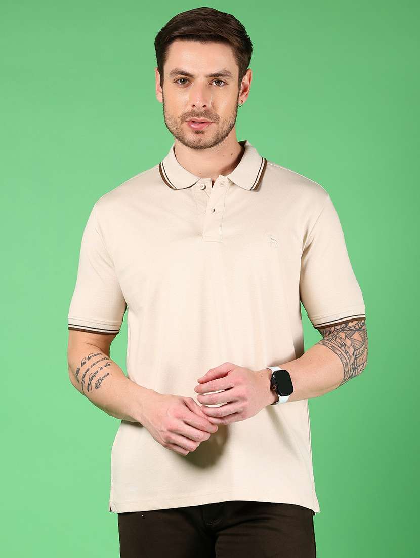 men solid short sleeve polo t-shirt - 21906777 -  Standard Image - 1