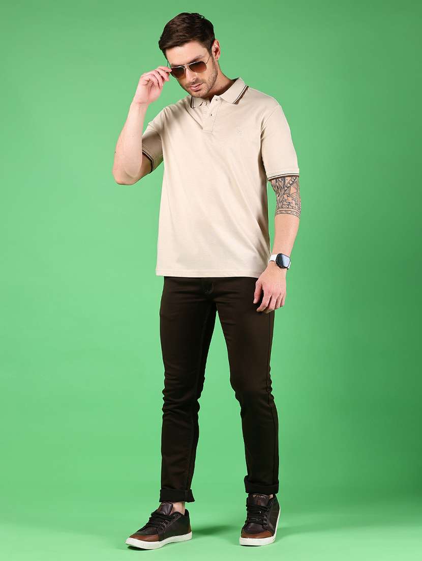 men solid short sleeve polo t-shirt - 21906777 -  Standard Image - 4