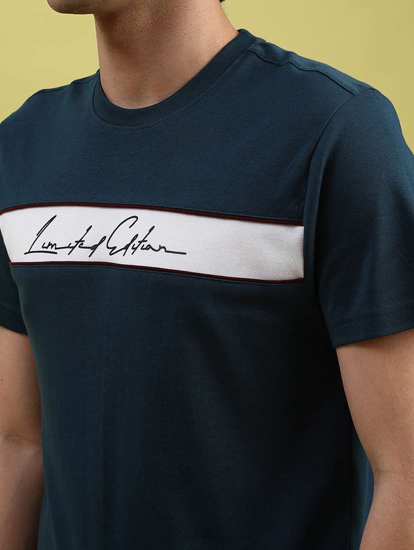 men chest print short sleeve regular fit t-shirt - 21906802 -  Standard Image - 4