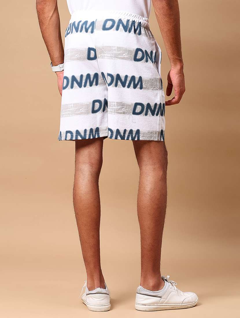 men's white printed casual shorts - 21906811 -  Standard Image - 4