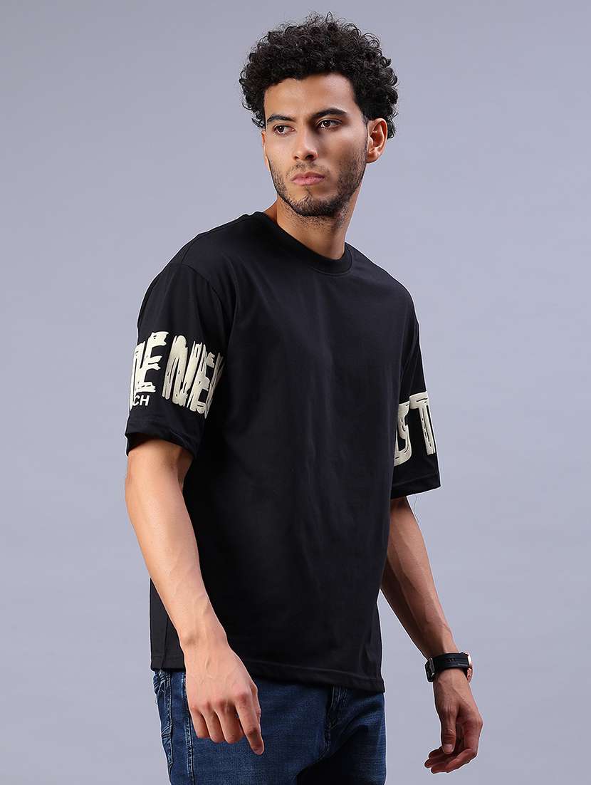 men typographic short sleeve loose fit t-shirt - 21906827 -  Standard Image - 1