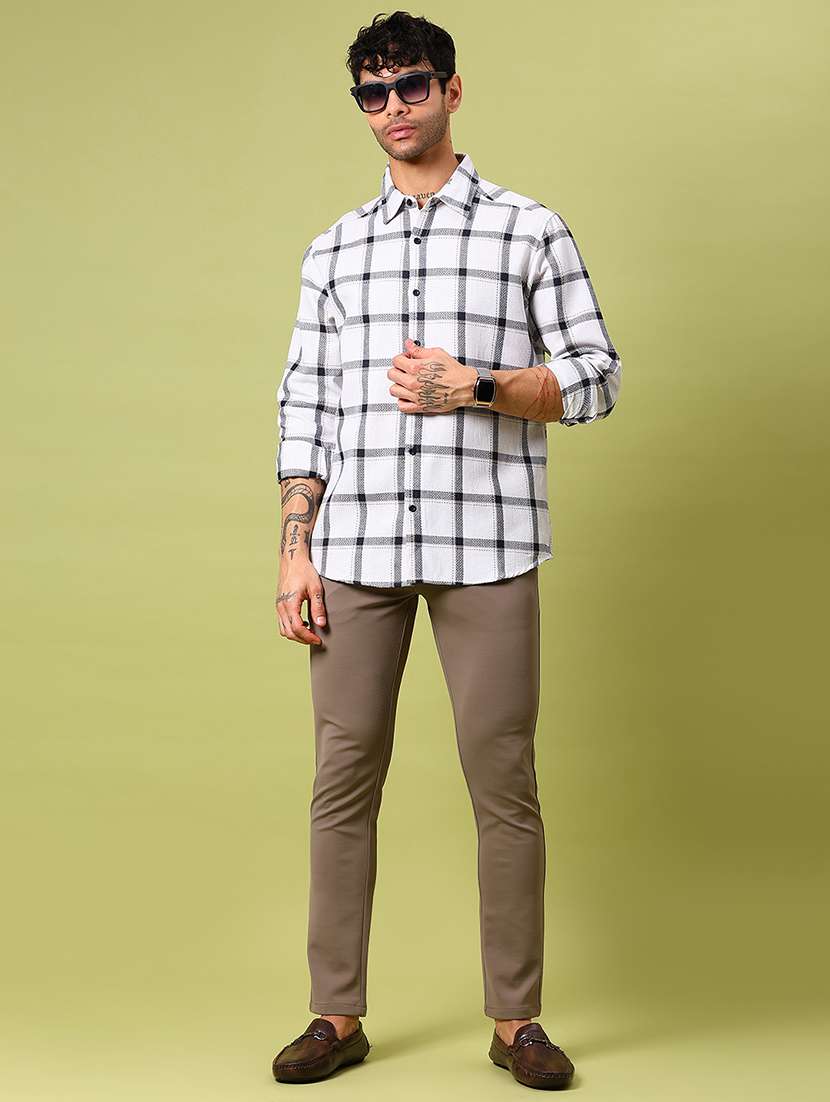 men checkered long sleeve regular fit casual shirt - 21906840 -  Standard Image - 4
