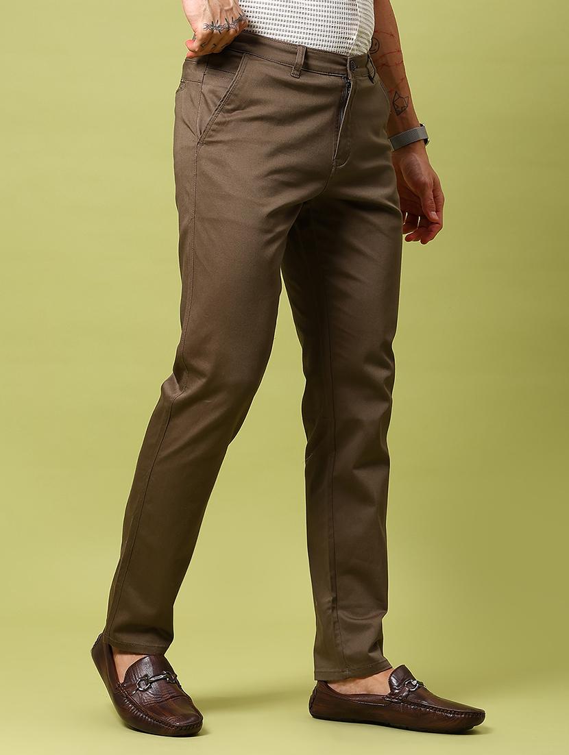 men solid mid rise slim fit chinos  - 21906851 -  Standard Image - 1