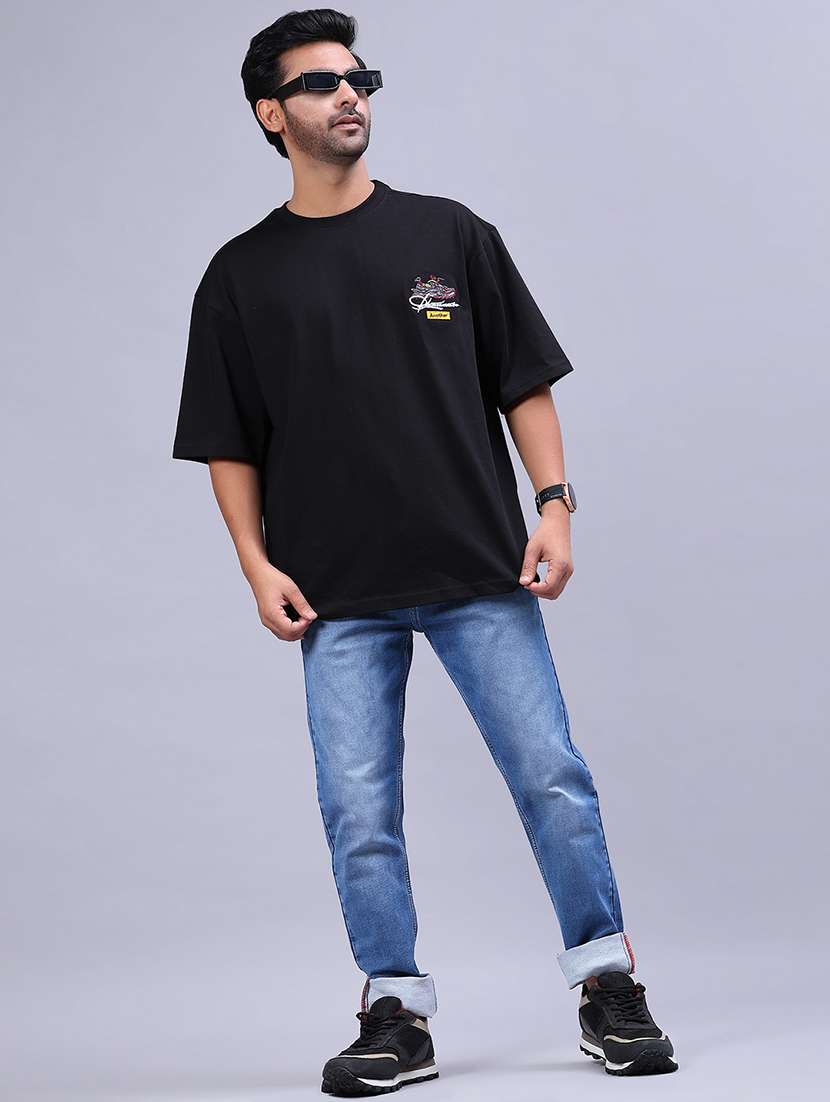 men back print short sleeve oversized t-shirt - 21906877 - Standard Image - 4