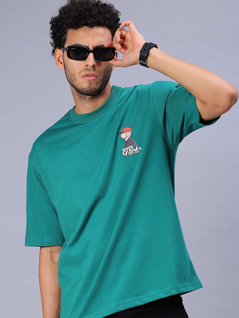 men back print short sleeve regular fit t-shirt