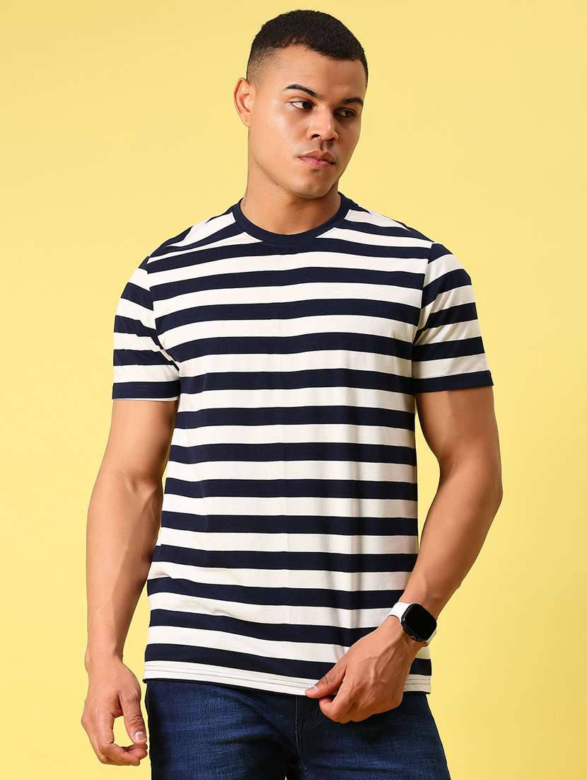 men striped short sleeve regular fit t-shirt - 21906880 -  Standard Image - 1