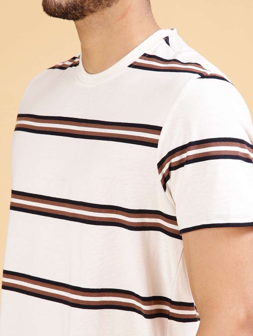 men striped short sleeve regular fit t-shirt - 21906881 -  Standard Image - 4