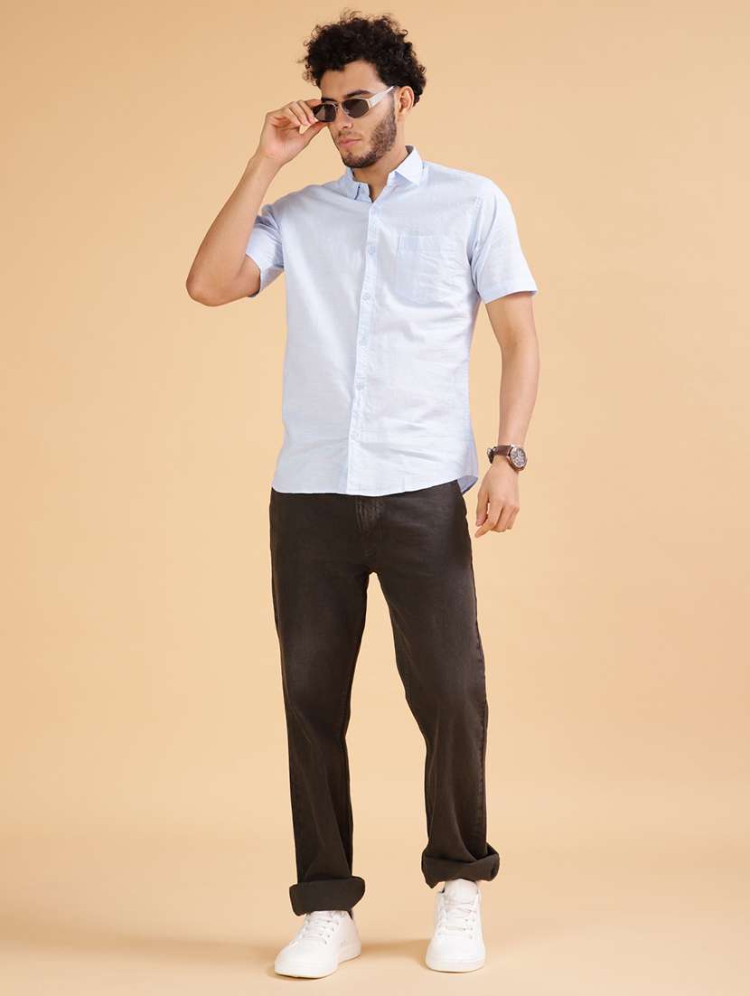 blue cotton casual shirt - 21906887 - Standard Image - 4