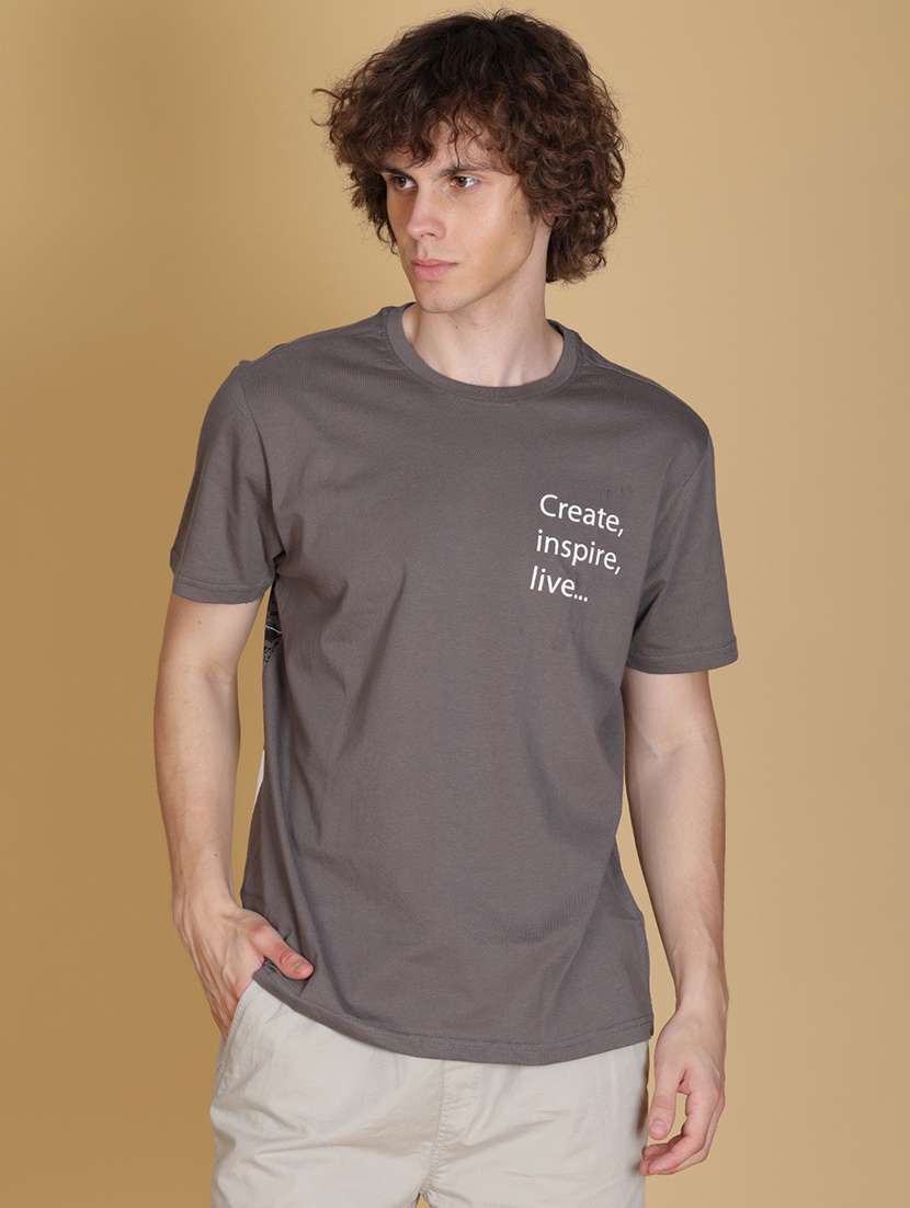 men front & back print round neck regular fit t-shirt - 21906898 - Standard Image - 1