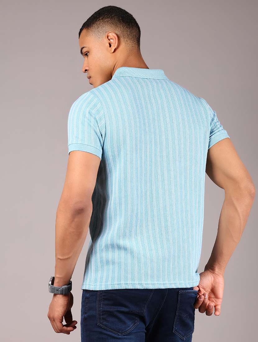 men striped short sleeve regular fit polo t-shirt - 21906922 -  Standard Image - 1