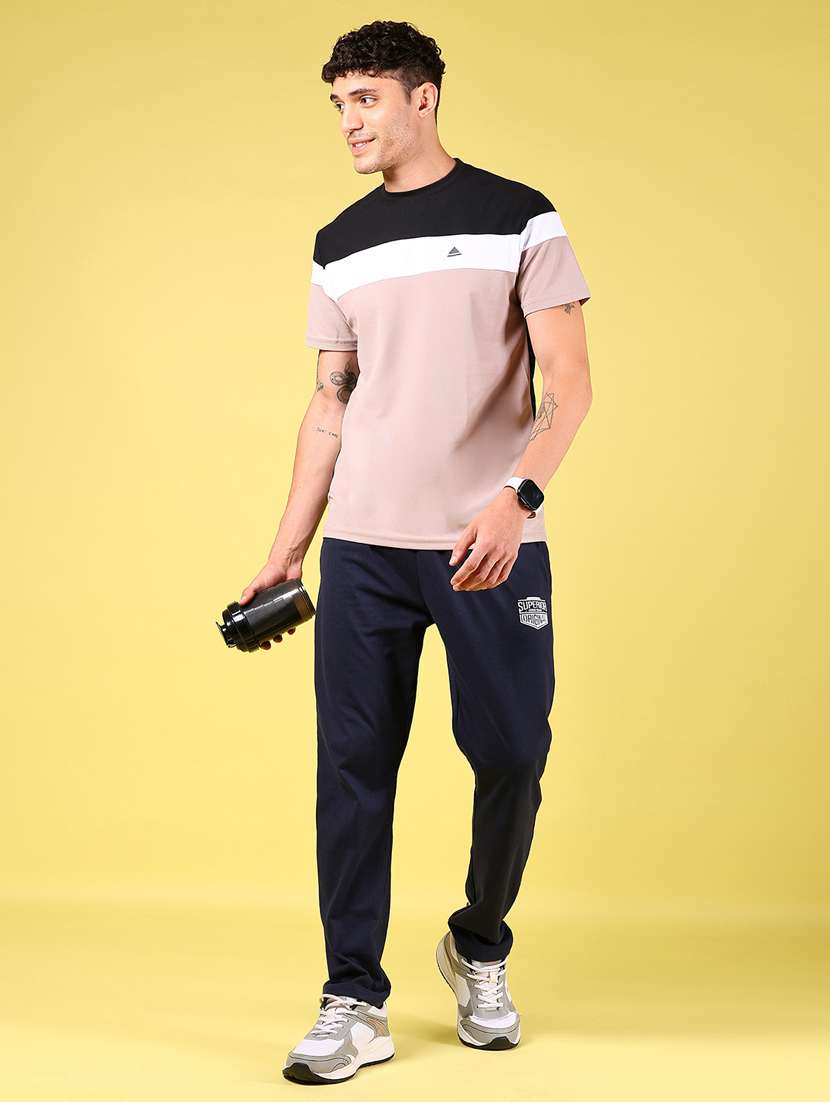 men color block short sleeve regular fit t-shirt - 21906925 - Standard Image - 4