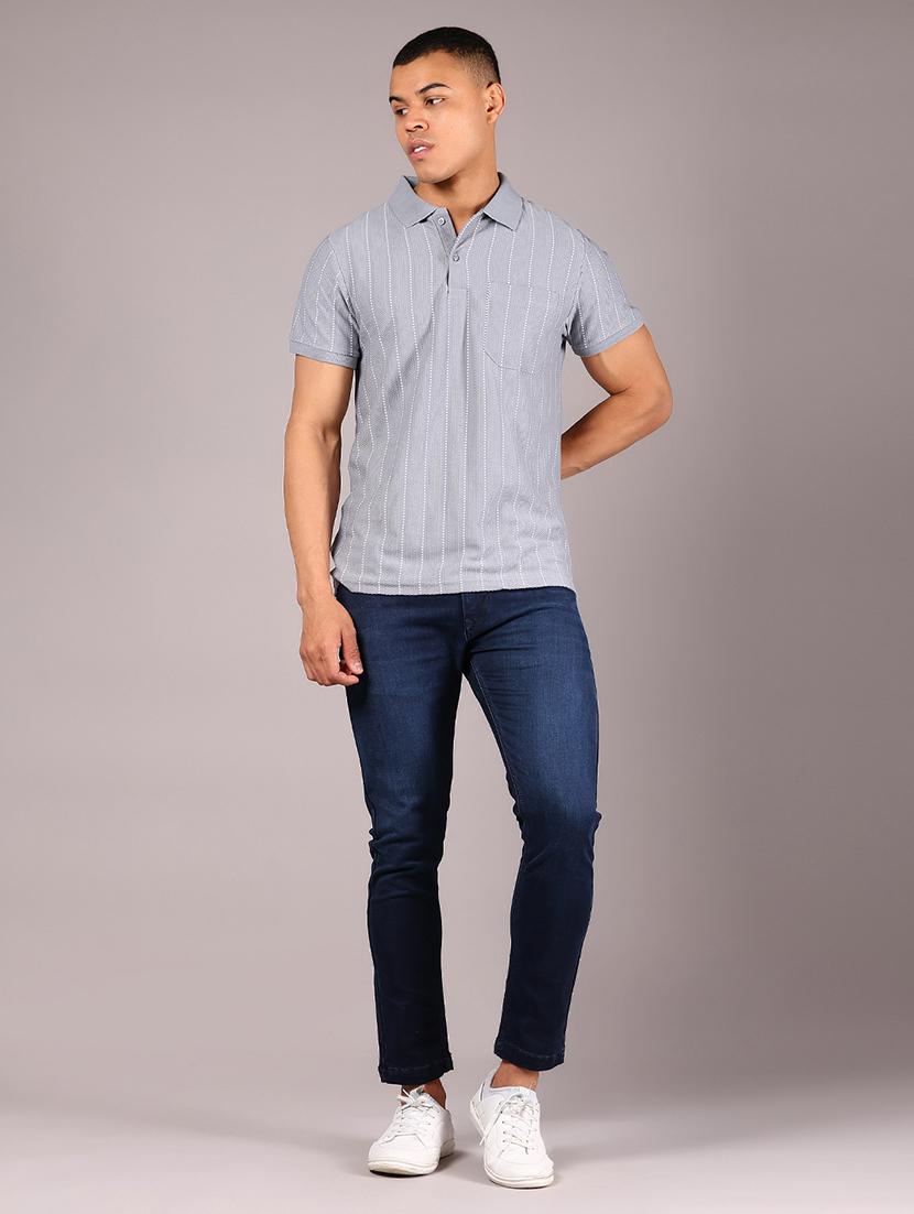 men striped short sleeve regular fit polo t-shirt - 21906933 - Standard Image - 4