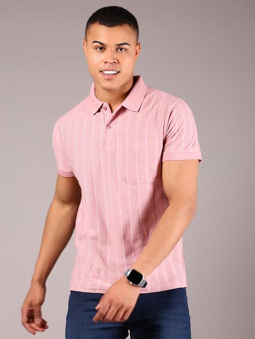 men striped short sleeve regular fit polo t-shirt - 21906936 - Standard Image - 0