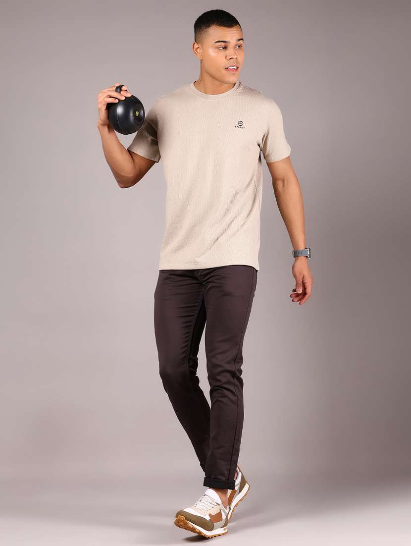 men solid short sleeve regular fit t-shirt - 21906943 - Standard Image - 4