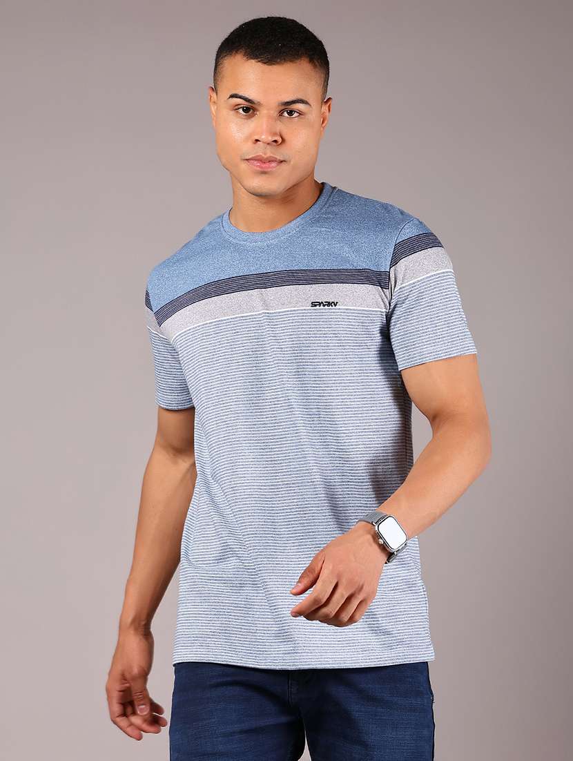 men color blocked short sleeve regular fit t-shirt - 21906945 - Standard Image - 1