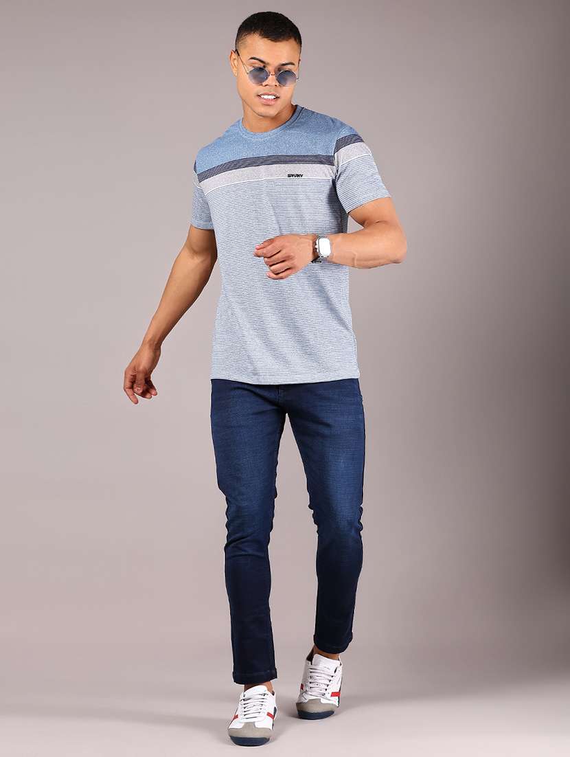 men color blocked short sleeve regular fit t-shirt - 21906945 - Standard Image - 4