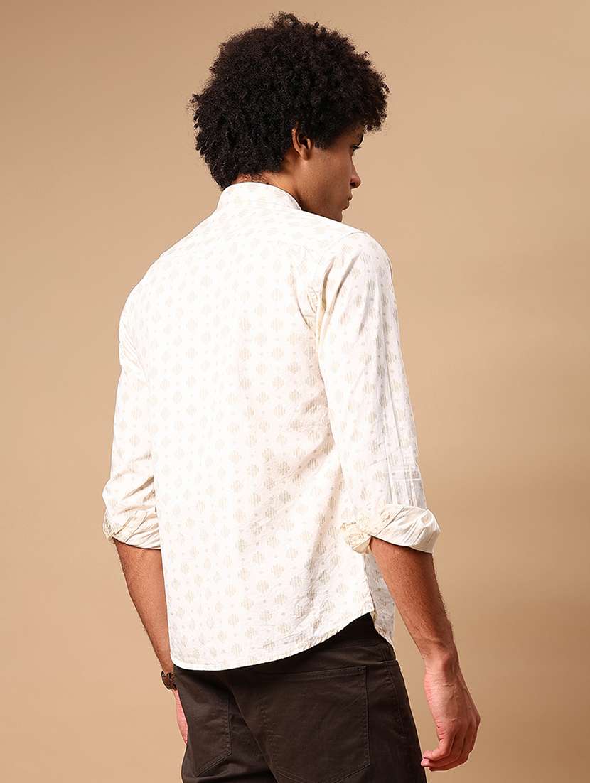 men printed long sleeve regular fit casual shirt - 21907012 -  Standard Image - 4