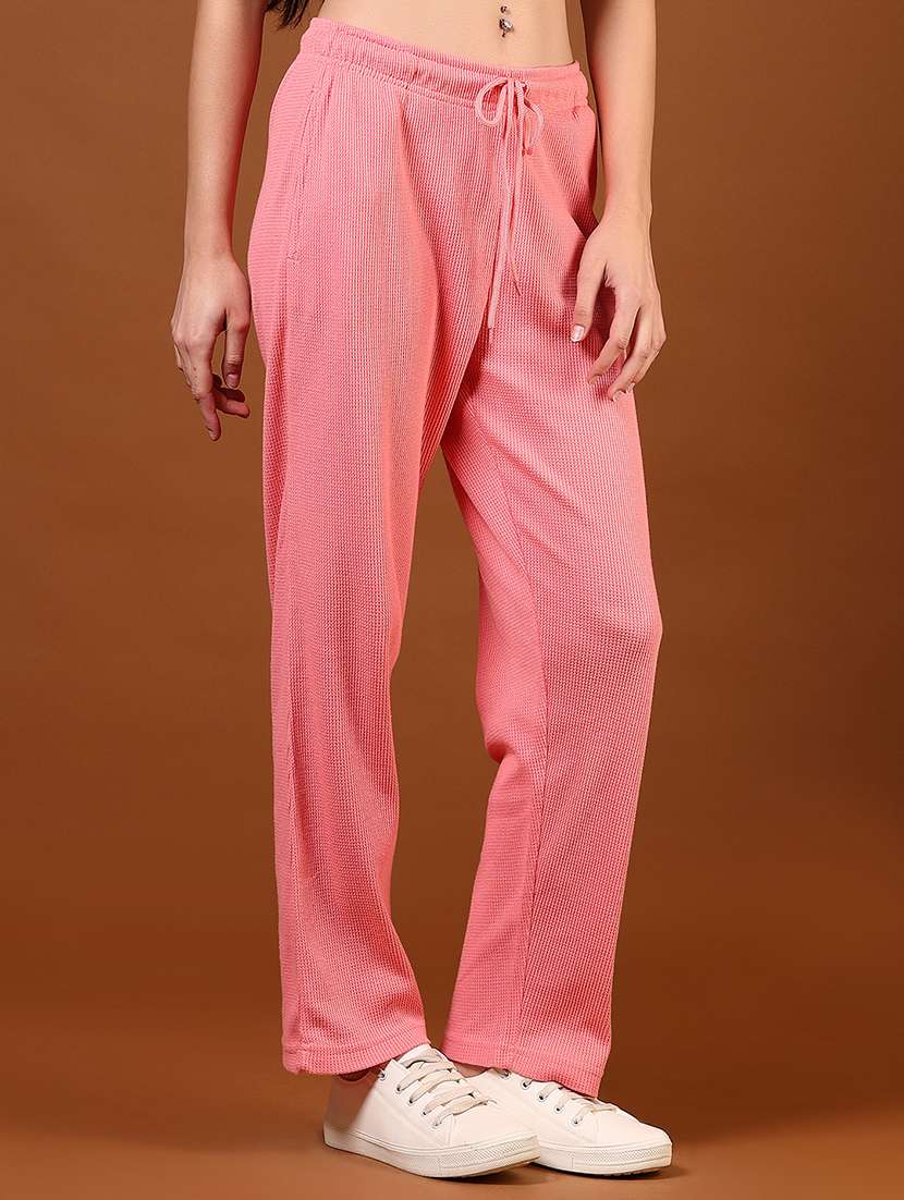 women solid mid rise regular fit track pant - 21907106 -  Standard Image - 1