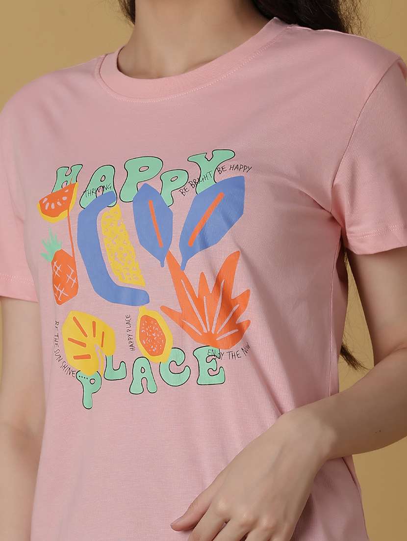 women printed short sleeve regular t-shirt - 21907115 -  Standard Image - 4
