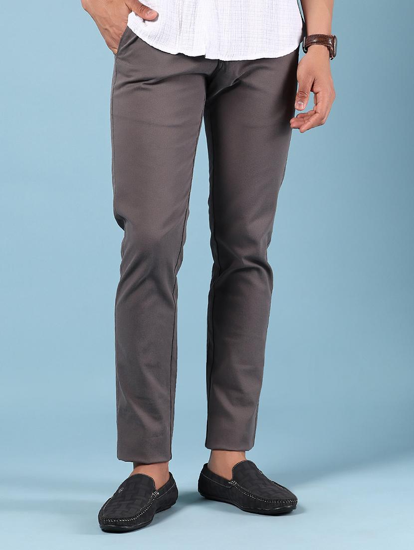 men solid md rise flat front casual chinos  - 21907546 -  Standard Image - 1