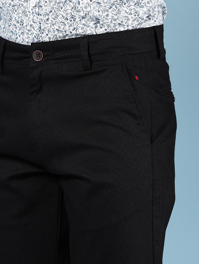 men solid md rise flat front casual chinos - 21907594 - Standard Image - 4