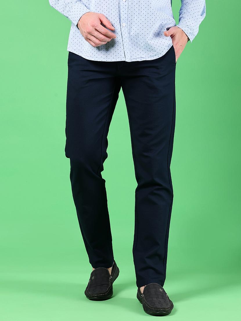 men solid md rise flat front casual chinos  - 21907595 -  Standard Image - 1