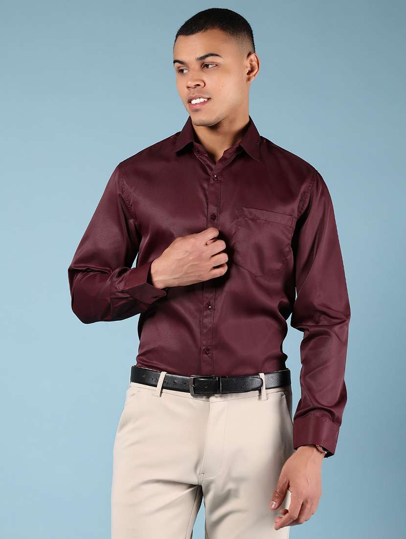 men solid long sleeve formal shirt - 21907604 -  Standard Image - 1