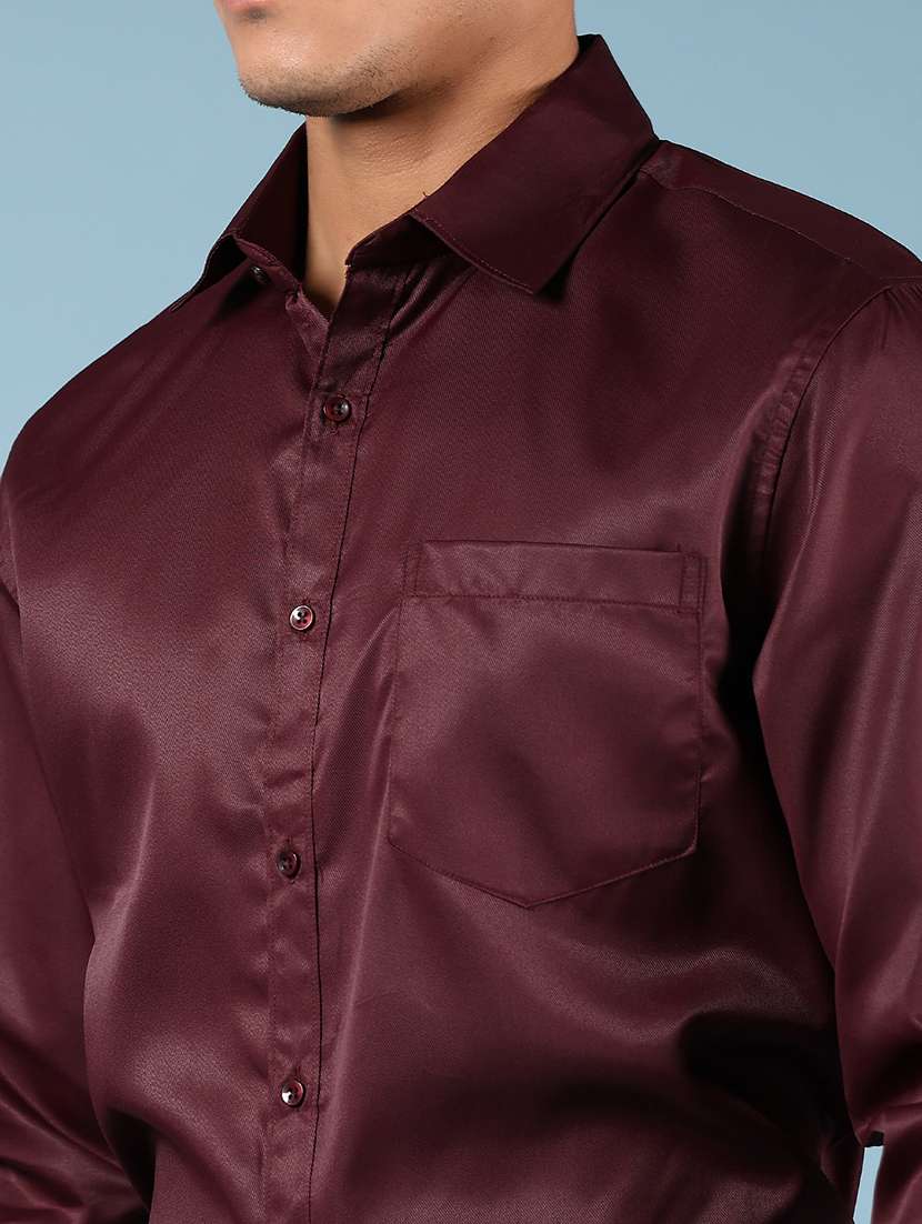 men solid long sleeve formal shirt - 21907604 -  Standard Image - 4