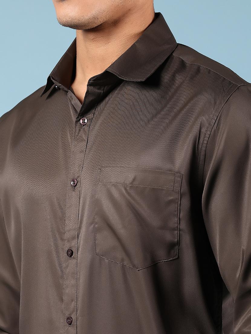 men solid long sleeve formal shirt - 21907605 - Standard Image - 4