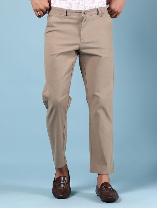 men solid md rise casual chinos  - 21907613 -  Standard Image - 0
